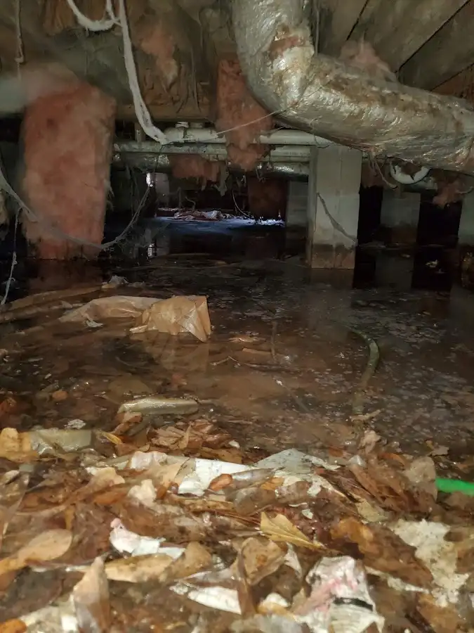 Crawl space flood assessment for Commercial Water Damage Restoration in La Quinta